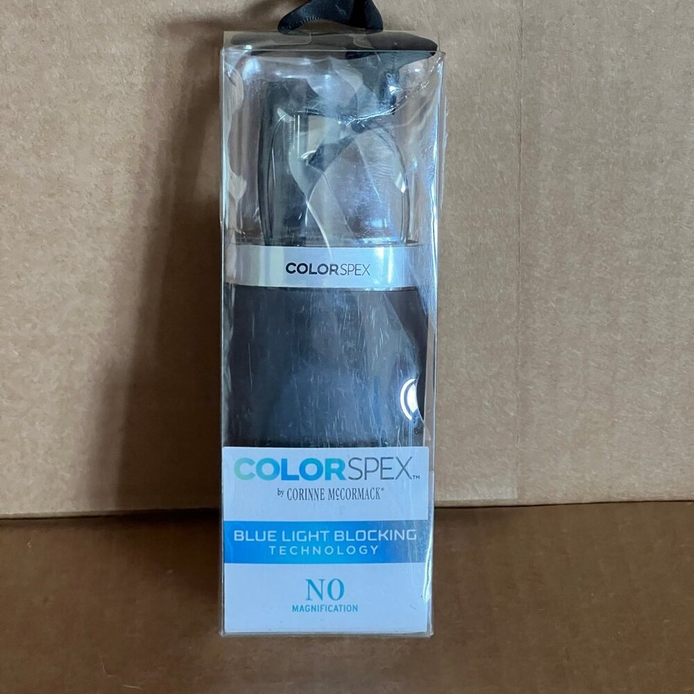 Colorspex Blue Light Blocking Glasses Black Frames No Magnification NEW